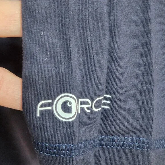 men's Carhartt Long Sleeve Pullover Shirt in Navy - Picture 4 of 8